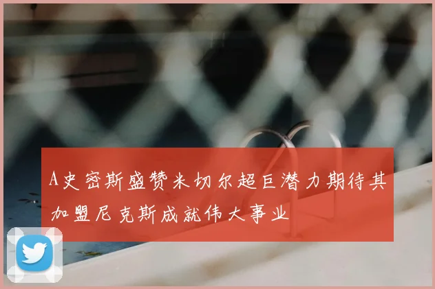 A史密斯盛赞米切尔超巨潜力期待其加盟尼克斯成就伟大事业