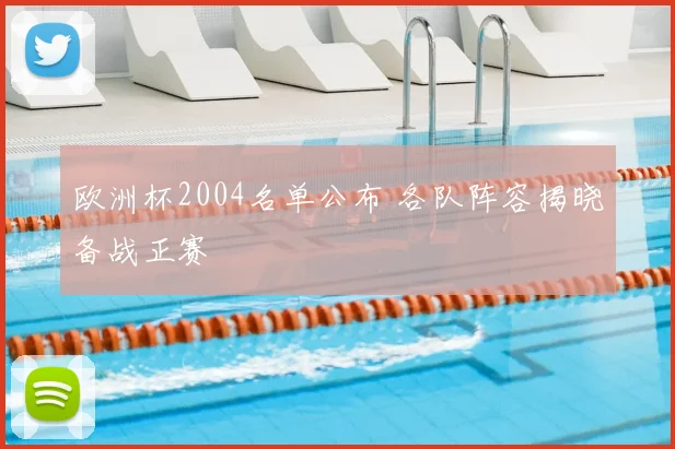 欧洲杯2004名单公布 各队阵容揭晓备战正赛