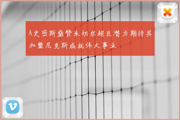 A史密斯盛赞米切尔超巨潜力期待其加盟尼克斯成就伟大事业